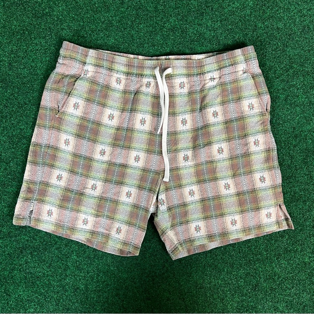 Aime Leon Dore ALD Patterned Leisure Short Ikat Plaid Men’s Size XL
